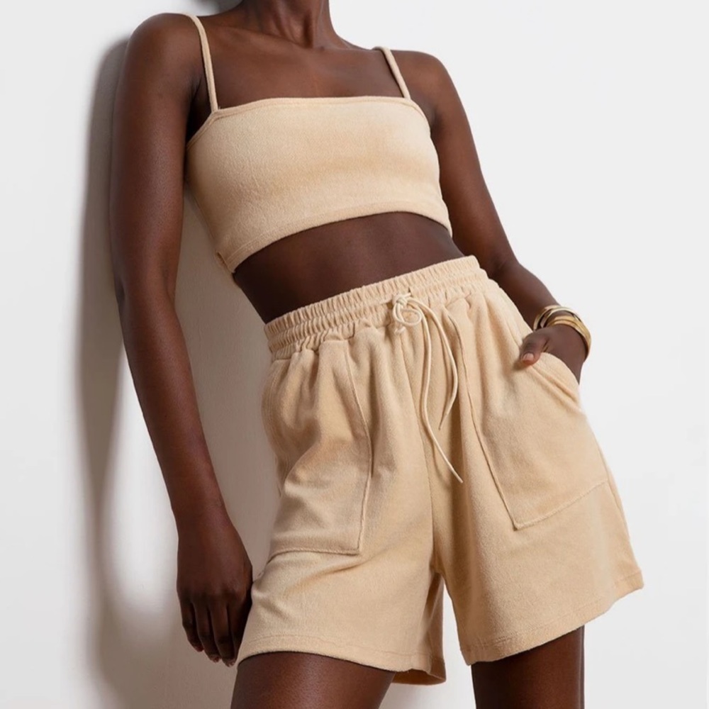 The Frankie Shop Terry Cloth 2pc Shorts Set